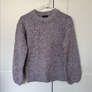 JCrew Balloon Sleeves Purple Lavender Knit Sweater, Size Small